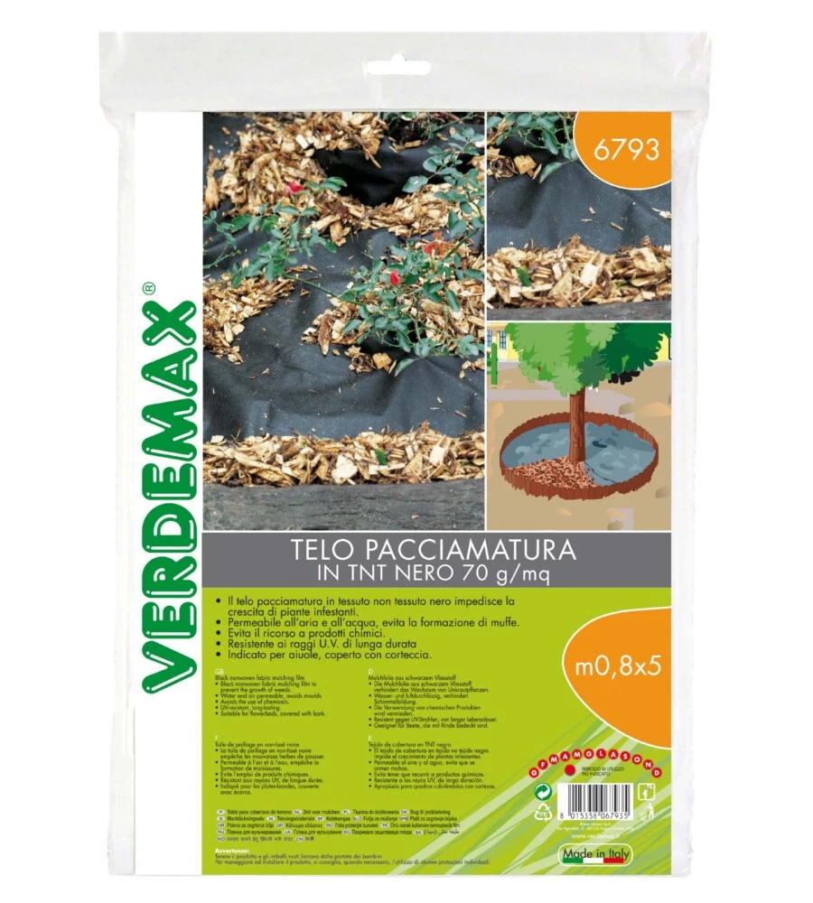 Telo pacciamatura tnt nero 0.8x5m